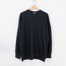 NOB 다크 그레이 리즌 남자 오버핏 맨투맨 티셔츠