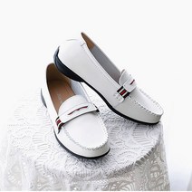 페니 드라이빙슈즈 가죽 스티치 밴딩 로퍼 2cm