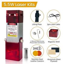 샌드위치판넬 부자재 80w 레이저 모듈 앰프 헤드 키트 레이저 헤드 445nm ttl pwm 40w 조각 금속 절단 목재 공작 기계 압축 스폿 기술, CHINA, 12V, 5.5W KIT