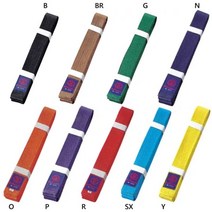 쿠사쿠라 띠 JC 벨트 9색 모음 검은띠 가라데띠 유도띠, B(블랙)