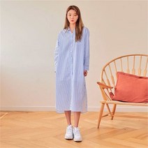 [반에이크오] 커밍 스트라이프 롱셔츠 (OB06STME01Z)