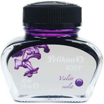 Pelikan 4001 만년필 용 병에 든 잉크 바이올렛 30ml 각 1 개 311886, 보라색