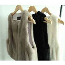 코펜하겐퍼 퍼플 플래티넘 조끼 지퍼 밍크베스트 3종 컬러 3사이즈