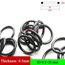 NBR 두께 0.5mm 오링 기계식 씰 고무 링 개스킷 O-링 키트 O 니트릴 와셔, 24 ID 3.5mm
