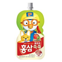 팔도 뽀로로 홍삼쏙쏙 어린이음료 100ml, 15개, 사과매실