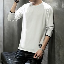 가바바 남성 라운드 긴팔티셔츠 무심한듯 심플 포인트 티셔츠 G17438