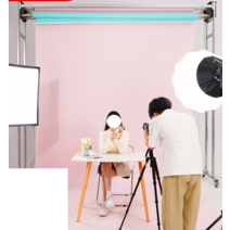 크로마키 프레임 거치대 선반 천거치대 배경보드판, 전동 3축 2m(천x)