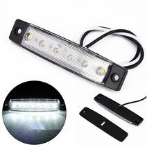 스탠다드메카닉 중장비 부품 화이트 12v 6 led 사이드 마커 라이트 트레일러 트럭 보트 버스 표시기 rv 램프 사이드 마커 라이트 DIY, 해외발송지
