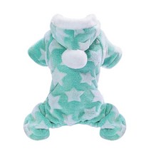 고양이 점프 슈트 옷 겨울 강아지 의상 귀여운 새끼 애완 동물 작은 개 치와와 퍼그, 02 파란_01 S