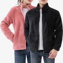 남녀공용 커플 보아 양면털 반목폴라 무지 후리스 집업 I4JK002