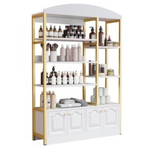 화장품 진열장 쇼케이스 정리함 네일아트 향수 디저트 단단한 디스플레이, E. 120cm 화이트 몰드+골드 프레임