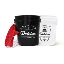 드라이뷰 세차 버킷 18L+ 그릿가드 멀티가드 세트 워시보드 감마씰, 드라이뷰 버킷 블랙 18L+멀티가드 옐로우