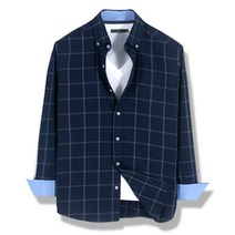 J2MAN 윈도우 체크 셔츠 빅사이즈 남자 남성 긴팔 남방