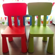 이케아 MAMMUT 맘무트 등받이의자/유아의자/아기체어/아동의자/어린이의자/실내외겸용, 블루_003.653.49