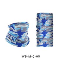 자외선차단 마스크 남녀공용 스포츠 통기 마스크, 평균 코드, WB-M-C-05 위장 라이트 블루