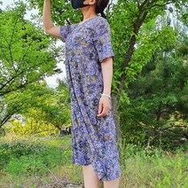 오너클랜 냉감 주름 여름 반팔 원피스 마담 빅사이즈 엄마옷