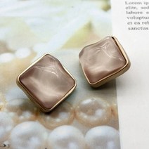 고급 명품단추 1+1 스퀘어 웨이브 스톤 금속 조합 버튼 diy 스웨터 코트 합금 짠, hs762-21, 25mm