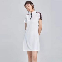 테니스 원피스 2021 새로운 스타일 옷깃 반팔 스포츠 여성 스커트 레저 스포츠 골프 스커트