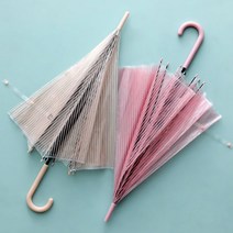 기라로쉬 60 스트라이프 투명 비닐 장우산 2개