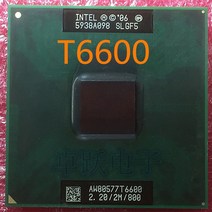 인텔 코어 2 듀오 프로세서 T6600 CPU 2.20GHz 800MHz 소켓 478, 한개옵션0