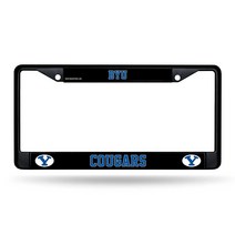 Rico Industries NCAA BYU 쿠거 표준 크롬 번호판 프레임 블랙