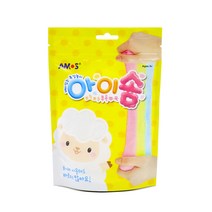 [문구조아] 아모스 아이솜 60g 샌드클레이 만들기 미술놀이 모래 클레이 분홍, 1개