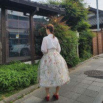 옷선한복 정원 생활한복 허리 자락날개 치마