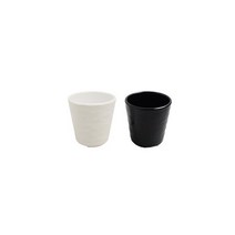 블랙앤화이트 업소 아쿠아 멜라민물컵 4개 머그컵 일식물잔 주방용품 가정용컵 후식컵 횟집, 흑색