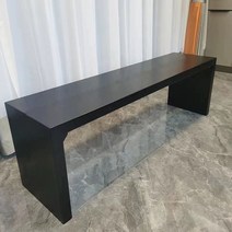 원목 벤치 의자정원 실내 편한 식당 식탁 인테리어 우드 공원 나무 목재 평상 거실, 60 x 25 x 45cm (블랙)
