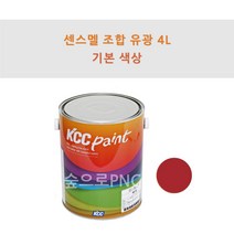 KCC정품 센스멜 조합 유광 4L 철재 및 목재용 페인트 유성페인트 에나멜페인트 철재용페인트 목재페인트, 적색, 1개
