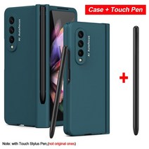 갤럭시 z 폴더 4 with touch stylus pen for samsung galaxy z fold 3 2 4 5g 케이스 힌지 펜 슬롯 전면