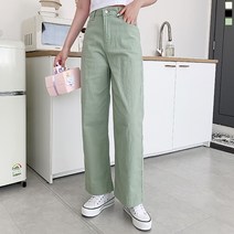 티데일리 코튼 린넨 와이드 롱 팬츠 여성용 빅사이즈 바지