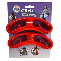 Click & Carry 샤크 탱크에서 볼 수 있는 식료품 가방 캐리어 부드러운 쿠션 그립(푸시아 싱글) | 핸즈프리 식료품 가방 캐리어 | 플라스틱 가방 홀더 | 스포츠 장비