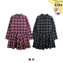 [NIXKIDS]여아) 체크 플란넬셔츠 원피스(FKNFCSL952P)
