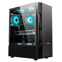 PC 케이스 컴퓨터 본체 조립 장성박스본색 K13 박스 탁상박스 atx 수냉방박스, 01.원색 K13 (블랙)
