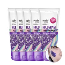 에피엘르 홀로그램 각질제거 필오프 마스크팩 5팩, 없음, 03.홀로그램 베리 5개