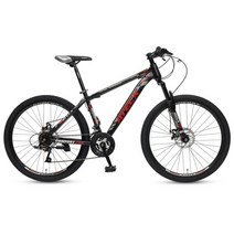 아텍스자전거 컴포트26D 22년형 COMFORT 26D 26인치MTB자전거, 블랙레드/완조립