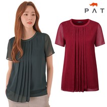 PAT(여성) PAT여성 플리츠 포인트 블라우스