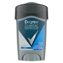 Degree 남성용 발한 억제제 데오도란트 클린 72시간 땀 및 냄새 방지 MotionSense 기술이 적용된 처방 강도 1.7온스, [01] 깨끗한, [01] 1.7온스(1팩)