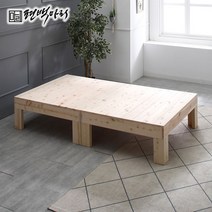 [편백마리] 편백나무 통원목 평상형 침대 P-BE-101, 싱글 평상높이 350