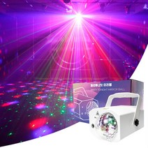 파리투나잇 레이저 LED 미러볼 2개, 화이트