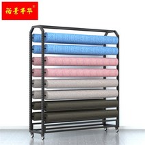래핑 진열대 원단 행거 시트지 걸이 차량용 필름지 거치대 섬유직물선반 매트 카펫 러그선반 식탁보 가죽롤 등을 밀 수 있는 바퀴가 달린 직물, [17] 길이는 맞춤 설정할 수 있으며 크로스바는 18