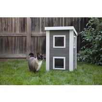 New Age Pet ECOFLEX Outdoor Cat Townhouse 그레이 (EHKFC11-05)