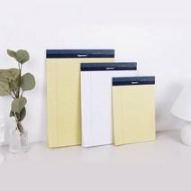시그니처 리갈패드 50매 절취 메모패드 5권묶음 문구 사무용품 신학기 문방구 디자인, B5(화이트 50매)5권
