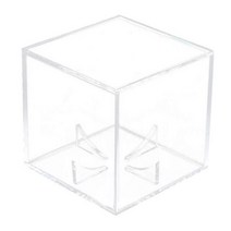 야구공 케이스 클리어 디스플레이 야구 큐브 기념품 쇼케이스 사인 볼 프로텍터 지사 공식 크기 표시, WHITE