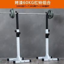 바벨 거치대 정리대 이동식 보관대 헬스용 바벨 정리대, 스플릿 스쿼트 랙+60cm 페인티드 바벨