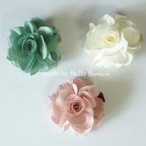 리얼로즈 코사지핀 (논슬립 아기 유아 아동 어린이 여아 꽃핀 머리핀 헤어핀 헬로우밤비니)