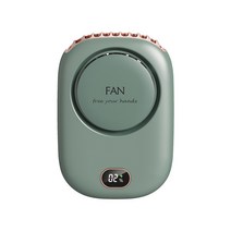 LINGYUE 목걸이 선풍기 최신형 날개없는 USB 정음 데스크톱 선풍기 D203, 녹색