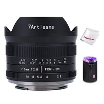 7artisans 7.5mm F2.8 II 어안 렌즈 초광각 Fuji 미러 카메라용 APS-C 사이즈 대응 Fish eye II 후지 필름 X 적응 렌즈, 니콘 Z