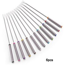 퐁듀그릇 기계 치즈 초콜릿 워머 1개/대 스테인레스 스틸 초콜릿 포크 과일 디저트 숟가락 녹는 꼬치 주방, 01 6pcs